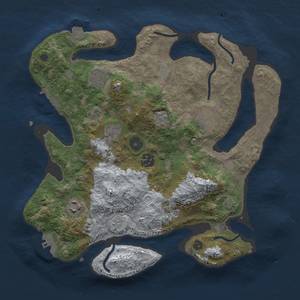 Thumbnail Rust Map: Procedural Map, Size: 3250, Seed: 1833396294, 14 Monuments