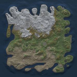 Thumbnail Rust Map: Procedural Map, Size: 4500, Seed: 1302516012, 19 Monuments