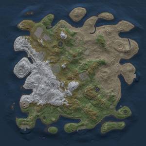 Thumbnail Rust Map: Procedural Map, Size: 4000, Seed: 12342069, 18 Monuments