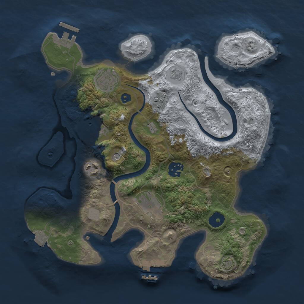 Rust Map: Procedural Map, Size: 3000, Seed: 1766844695, 12 Monuments