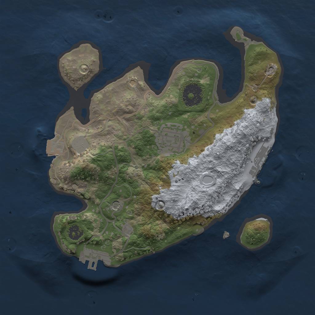 Rust Map: Procedural Map, Size: 2200, Seed: 1173443366, 7 Monuments