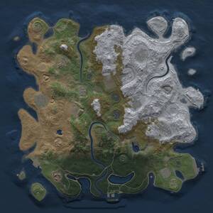 Thumbnail Rust Map: Procedural Map, Size: 4000, Seed: 97514, 18 Monuments