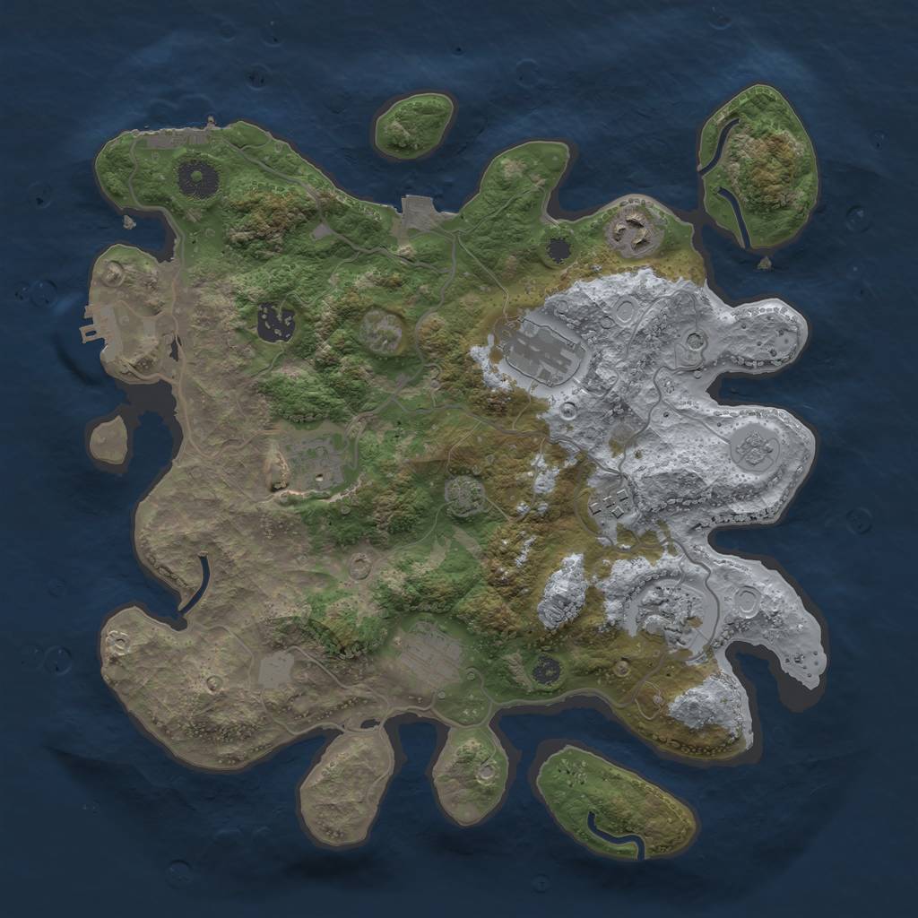 Rust Map: Procedural Map, Size: 3400, Seed: 67462353, 15 Monuments