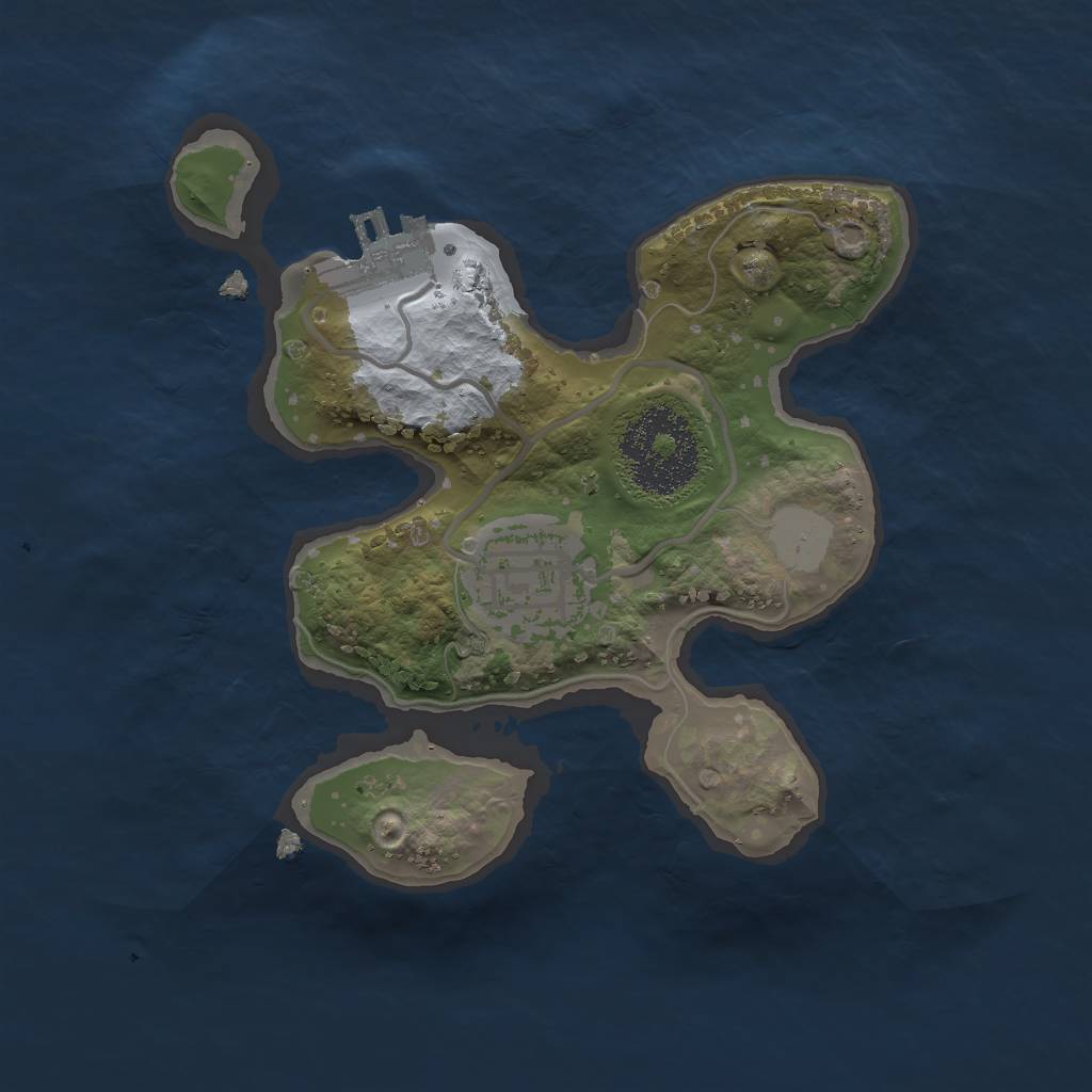 Rust Map: Procedural Map, Size: 2000, Seed: 1709771009, 5 Monuments