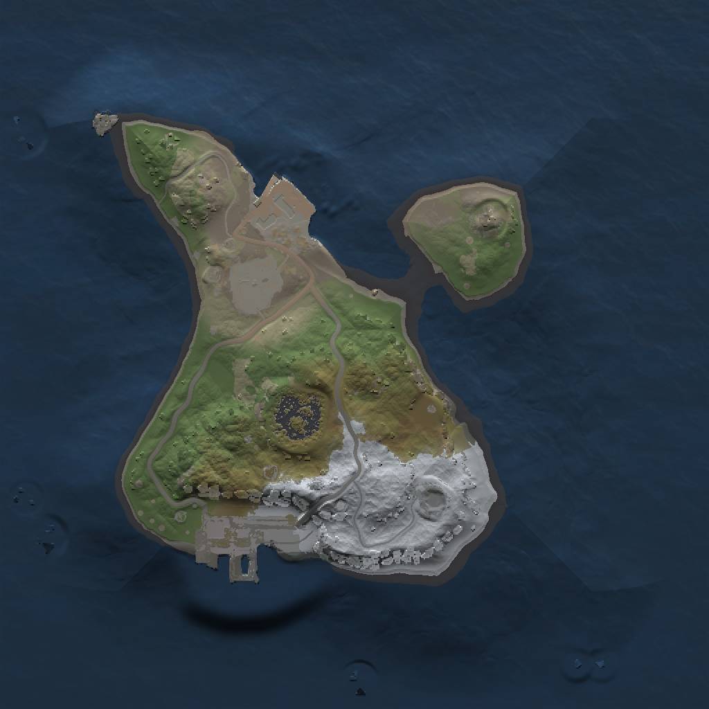 Rust Map: Procedural Map, Size: 1500, Seed: 1325115281, 4 Monuments