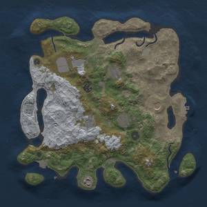 Thumbnail Rust Map: Procedural Map, Size: 3500, Seed: 466748790, 15 Monuments