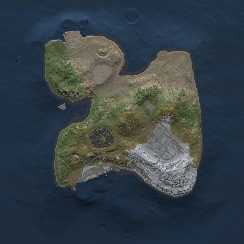 Rust Map: Procedural Map, Size: 1700, Seed: 86469, 5 Monuments