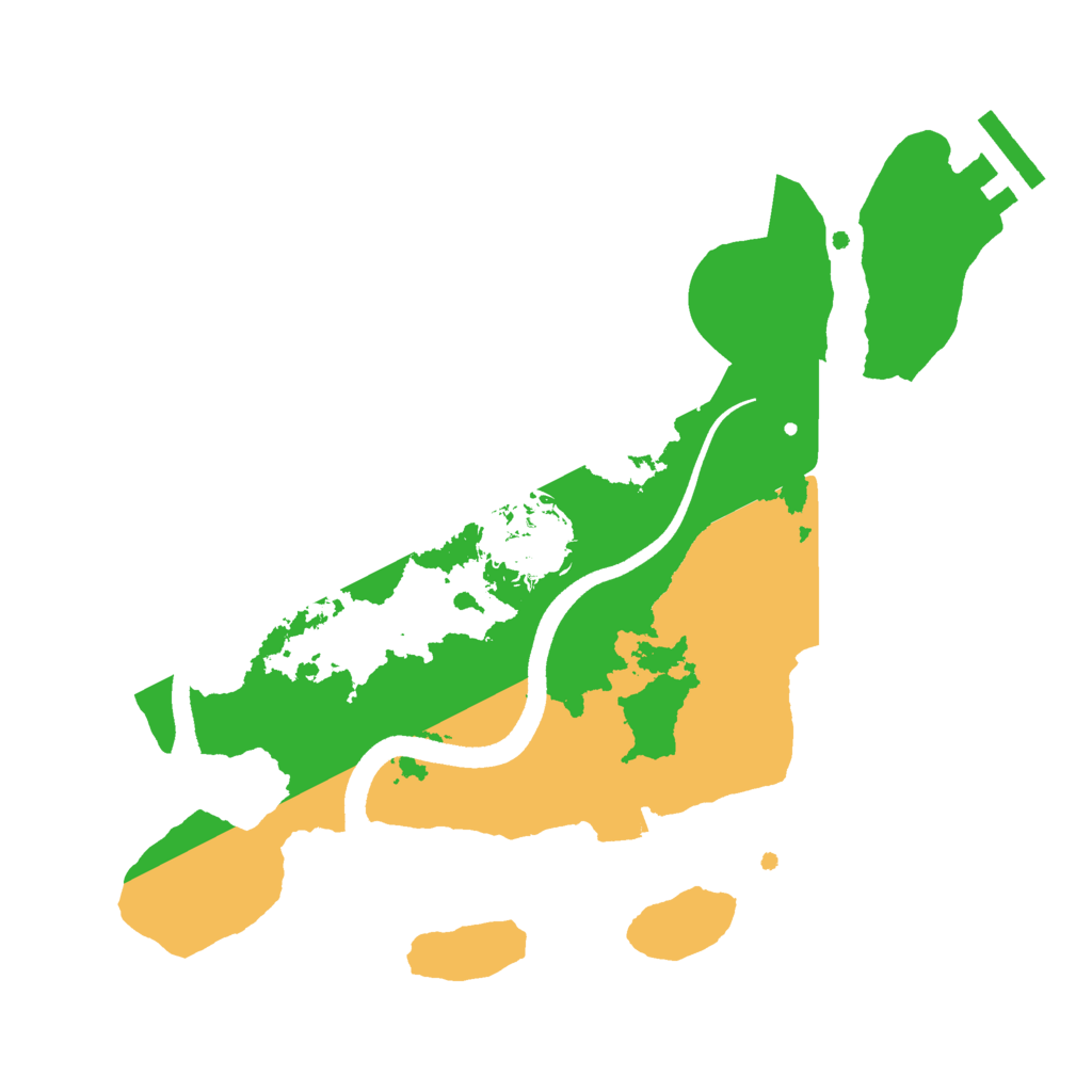 Biome Rust Map: Procedural Map, Size: 2500, Seed: 253646621