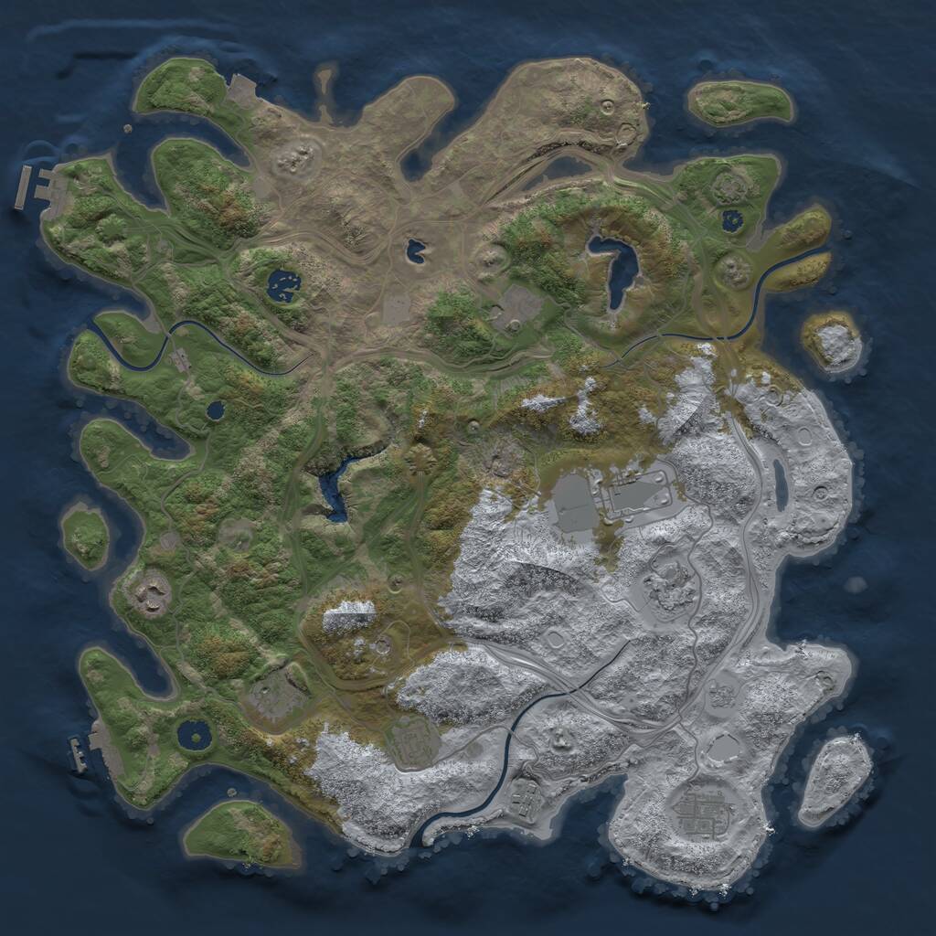 Rust Map: Procedural Map, Size: 4250, Seed: 683090114, 15 Monuments