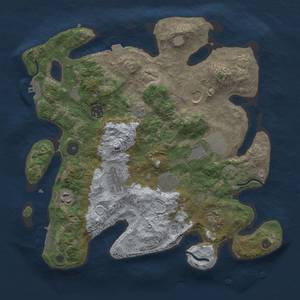 Thumbnail Rust Map: Procedural Map, Size: 3500, Seed: 1046879, 16 Monuments