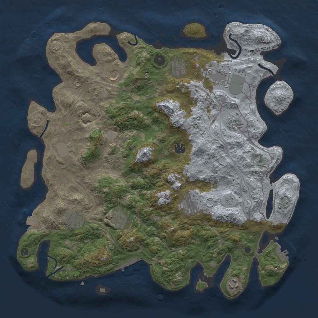 Rust Map: Procedural Map, Size: 4250, Seed: 273, 19 Monuments