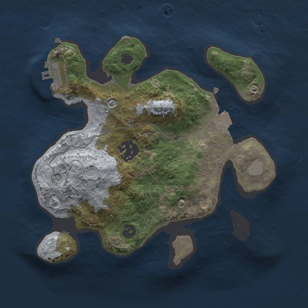 Rust Map: Procedural Map, Size: 2300, Seed: 4456274, 6 Monuments