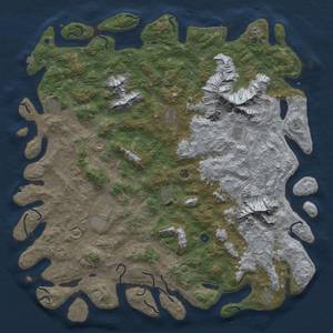 Thumbnail Rust Map: Procedural Map, Size: 6000, Seed: 1078209996, 19 Monuments