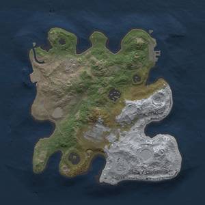 Thumbnail Rust Map: Procedural Map, Size: 2500, Seed: 388190034, 9 Monuments
