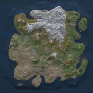 Thumbnail Rust Map: Procedural Map, Size: 3800, Seed: 1641346403, 19 Monuments