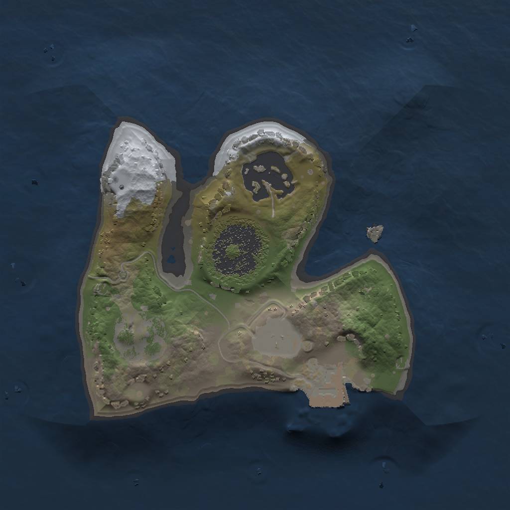 Rust Map: Procedural Map, Size: 1500, Seed: 3531, 4 Monuments