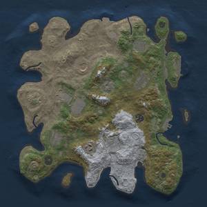 Thumbnail Rust Map: Procedural Map, Size: 3500, Seed: 1218738825, 18 Monuments