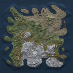 Thumbnail Rust Map: Procedural Map, Size: 4000, Seed: 1968552564, 18 Monuments