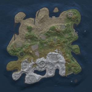 Thumbnail Rust Map: Procedural Map, Size: 3500, Seed: 3035391, 15 Monuments