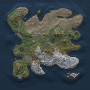 Thumbnail Rust Map: Procedural Map, Size: 3000, Seed: 1549712552, 15 Monuments