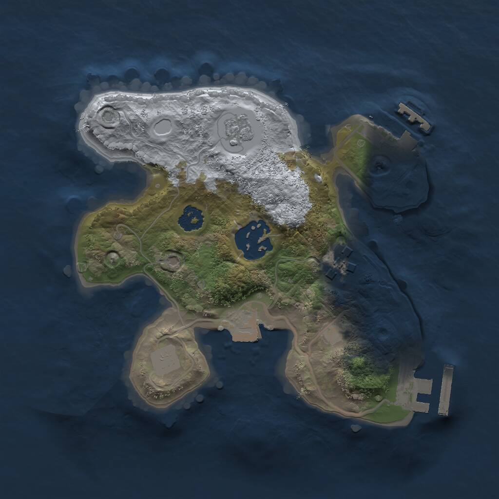 Rust Map: Procedural Map, Size: 2000, Seed: 20231218, 6 Monuments