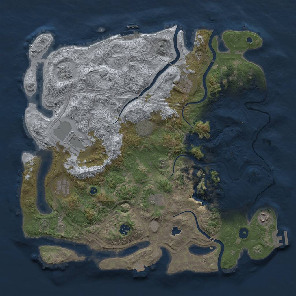 Rust Map: Procedural Map, Size: 4250, Seed: 890125964, 15 Monuments