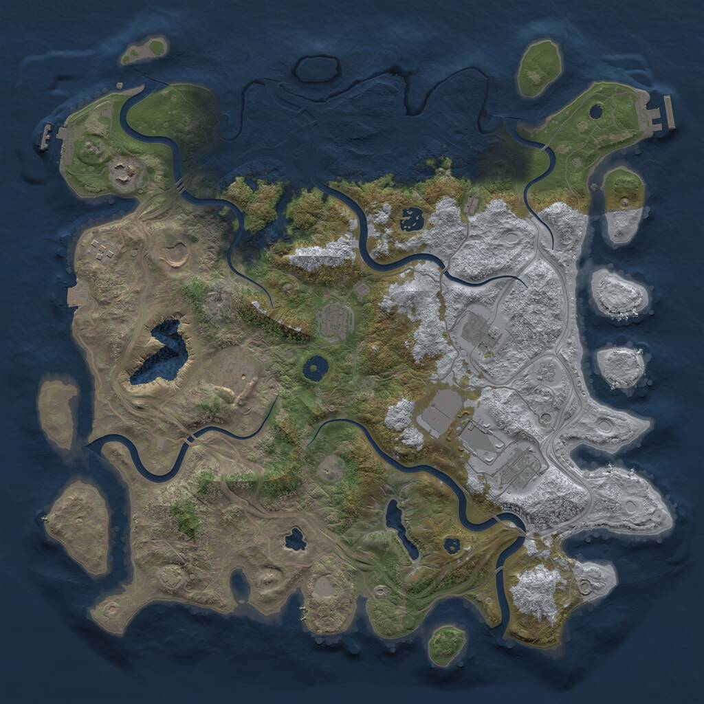 Rust Map: Procedural Map, Size: 4250, Seed: 192834829, 15 Monuments