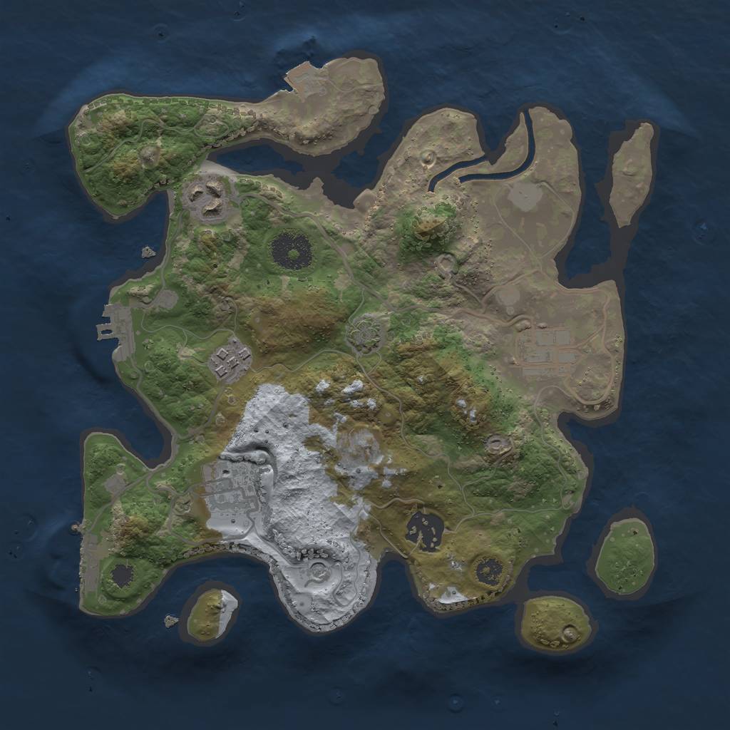 Rust Map: Procedural Map, Size: 2800, Seed: 814781543, 12 Monuments