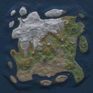 Thumbnail Rust Map: Procedural Map, Size: 3500, Seed: 1658798912, 16 Monuments
