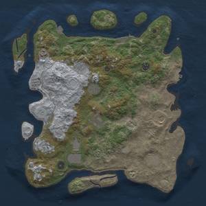 Thumbnail Rust Map: Procedural Map, Size: 4050, Seed: 1180205676, 18 Monuments