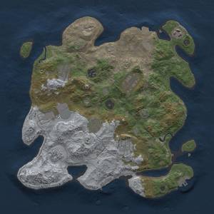 Thumbnail Rust Map: Procedural Map, Size: 3500, Seed: 879515186, 17 Monuments