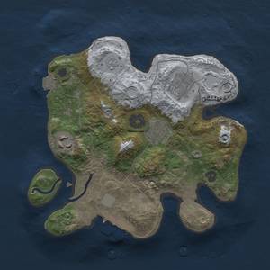 Thumbnail Rust Map: Procedural Map, Size: 2500, Seed: 663482304, 9 Monuments