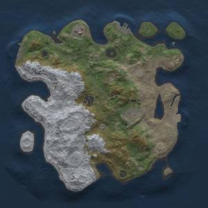 Thumbnail Rust Map: Procedural Map, Size: 3000, Seed: 2122468020, 11 Monuments