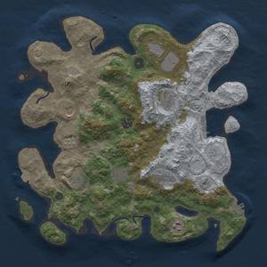 Thumbnail Rust Map: Procedural Map, Size: 3700, Seed: 1954634466, 17 Monuments