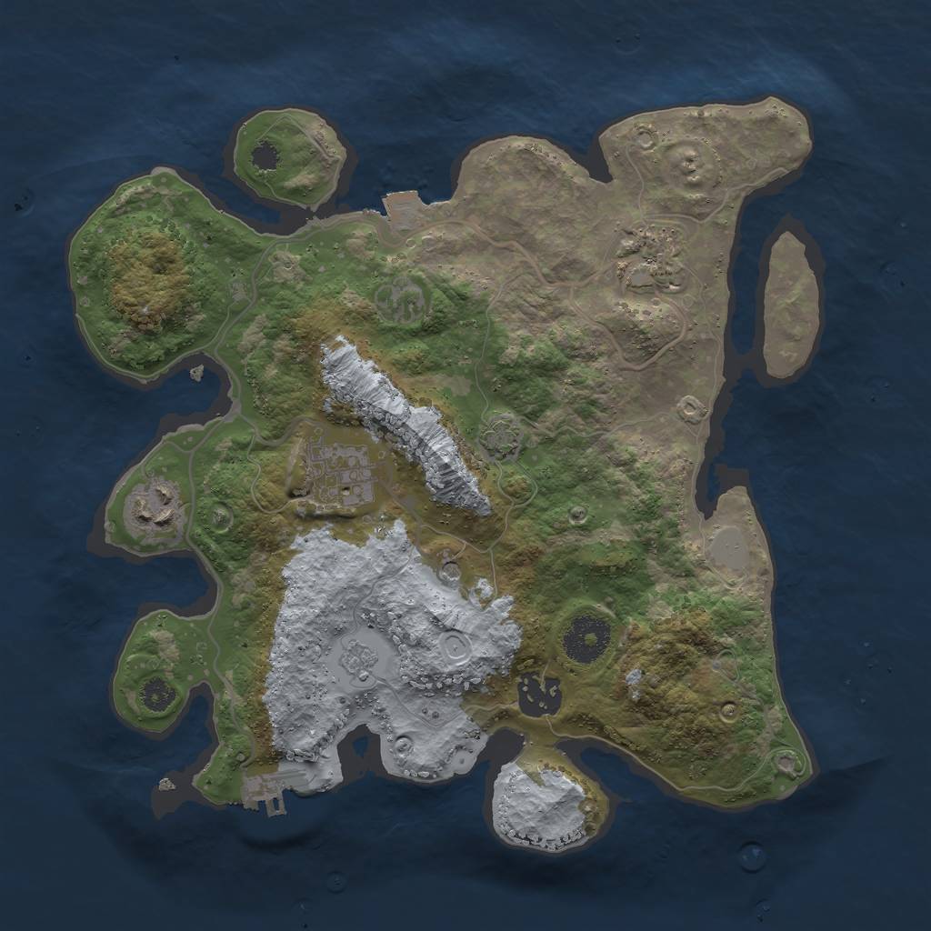 Rust Map: Procedural Map, Size: 3000, Seed: 8713, 11 Monuments