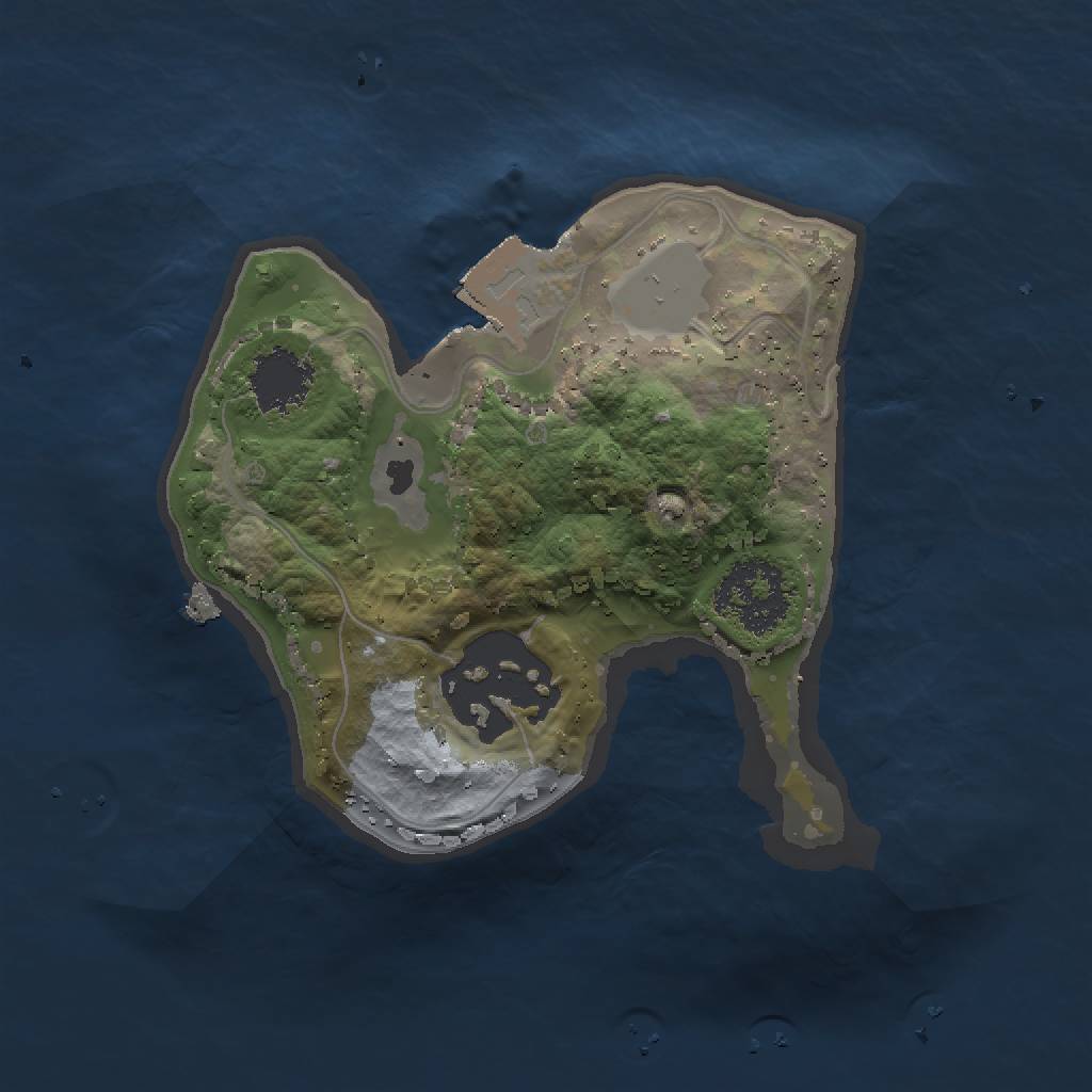 Rust Map: Procedural Map, Size: 1500, Seed: 24220, 4 Monuments