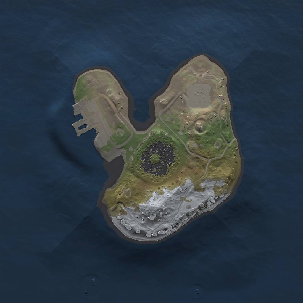 Rust Map: Procedural Map, Size: 1320, Seed: 54241390, 4 Monuments