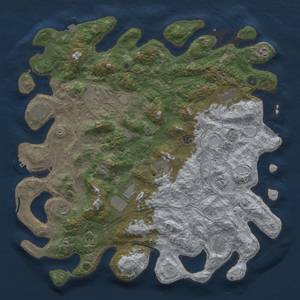 Thumbnail Rust Map: Procedural Map, Size: 4800, Seed: 1842936454, 19 Monuments