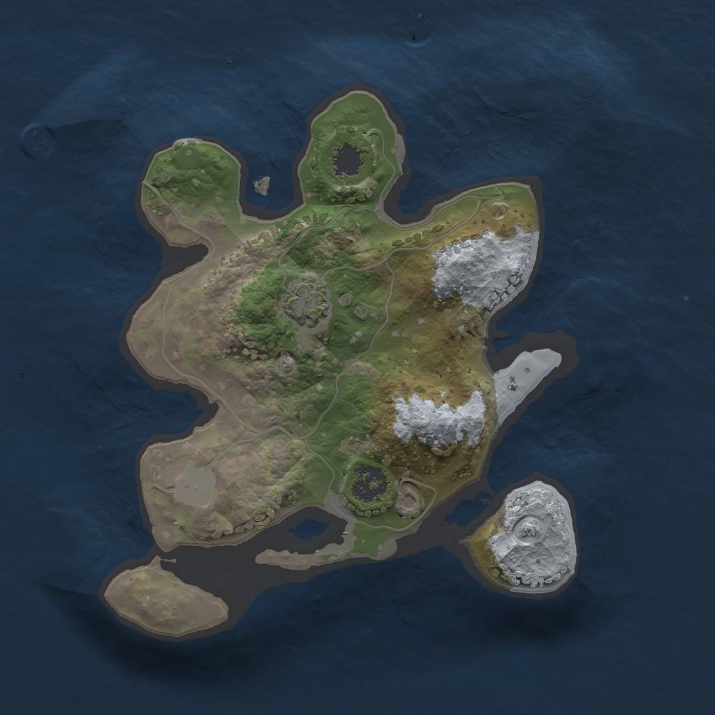 Rust Map: Procedural Map, Size: 2000, Seed: 234422056, 4 Monuments