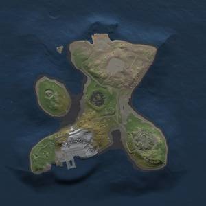 Thumbnail Rust Map: Procedural Map, Size: 1440, Seed: 131026037, 5 Monuments