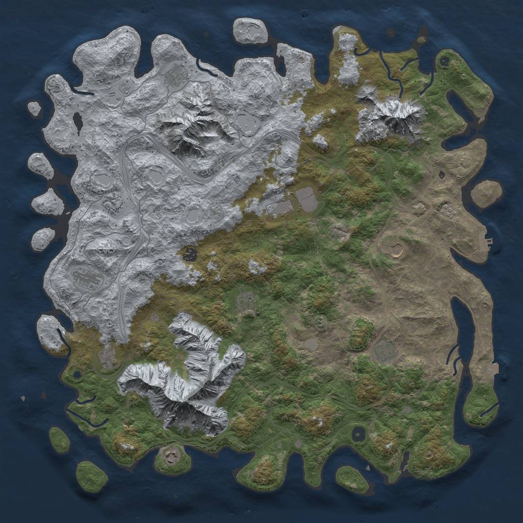 Rust Map: Procedural Map, Size: 5500, Seed: 20122023, 18 Monuments