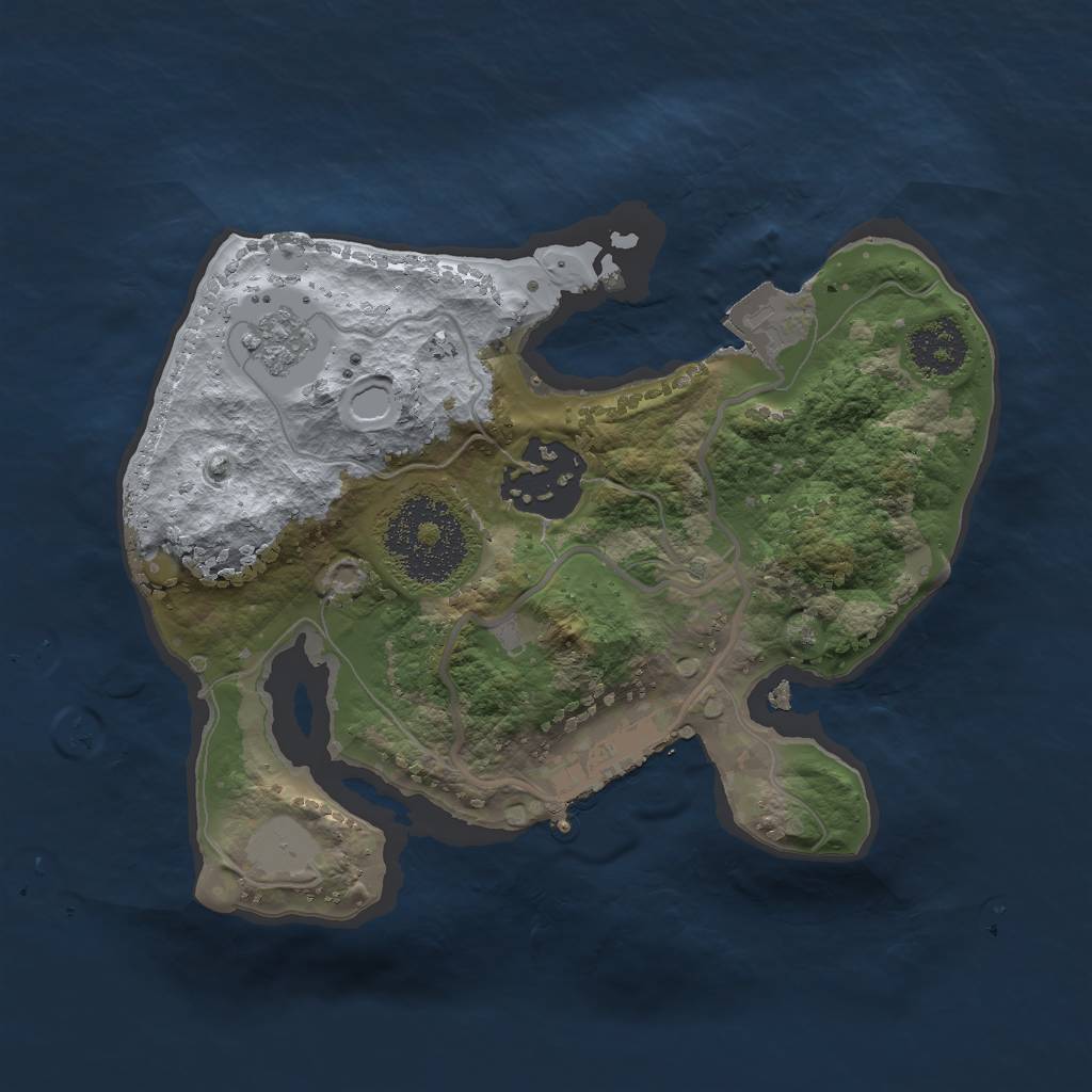 Rust Map: Procedural Map, Size: 2000, Seed: 109030306, 6 Monuments