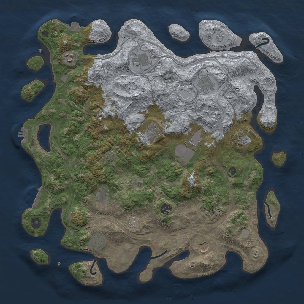 Rust Map: Procedural Map, Size: 4250, Seed: 12899, 19 Monuments