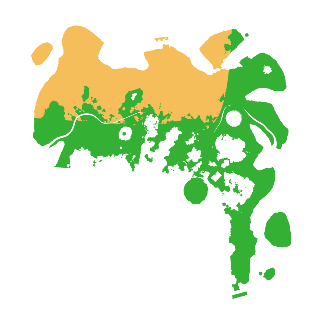 Biome Rust Map: Procedural Map, Size: 3500, Seed: 106755491