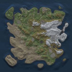 Thumbnail Rust Map: Procedural Map, Size: 3800, Seed: 31423670, 18 Monuments