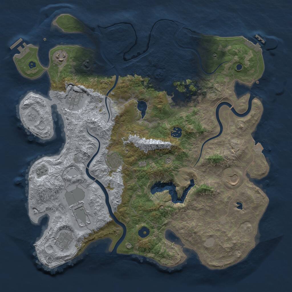Rust Map: Procedural Map, Size: 4000, Seed: 781394706, 15 Monuments
