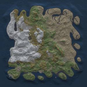 Thumbnail Rust Map: Procedural Map, Size: 4000, Seed: 8055, 17 Monuments