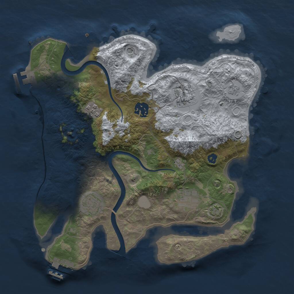 Rust Map: Procedural Map, Size: 3000, Seed: 14386, 11 Monuments