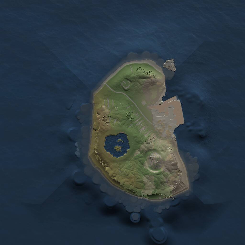 Rust Map: Procedural Map, Size: 1000, Seed: 77766, 1 Monuments