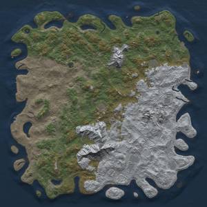 Thumbnail Rust Map: Procedural Map, Size: 6000, Seed: 134938913, 19 Monuments